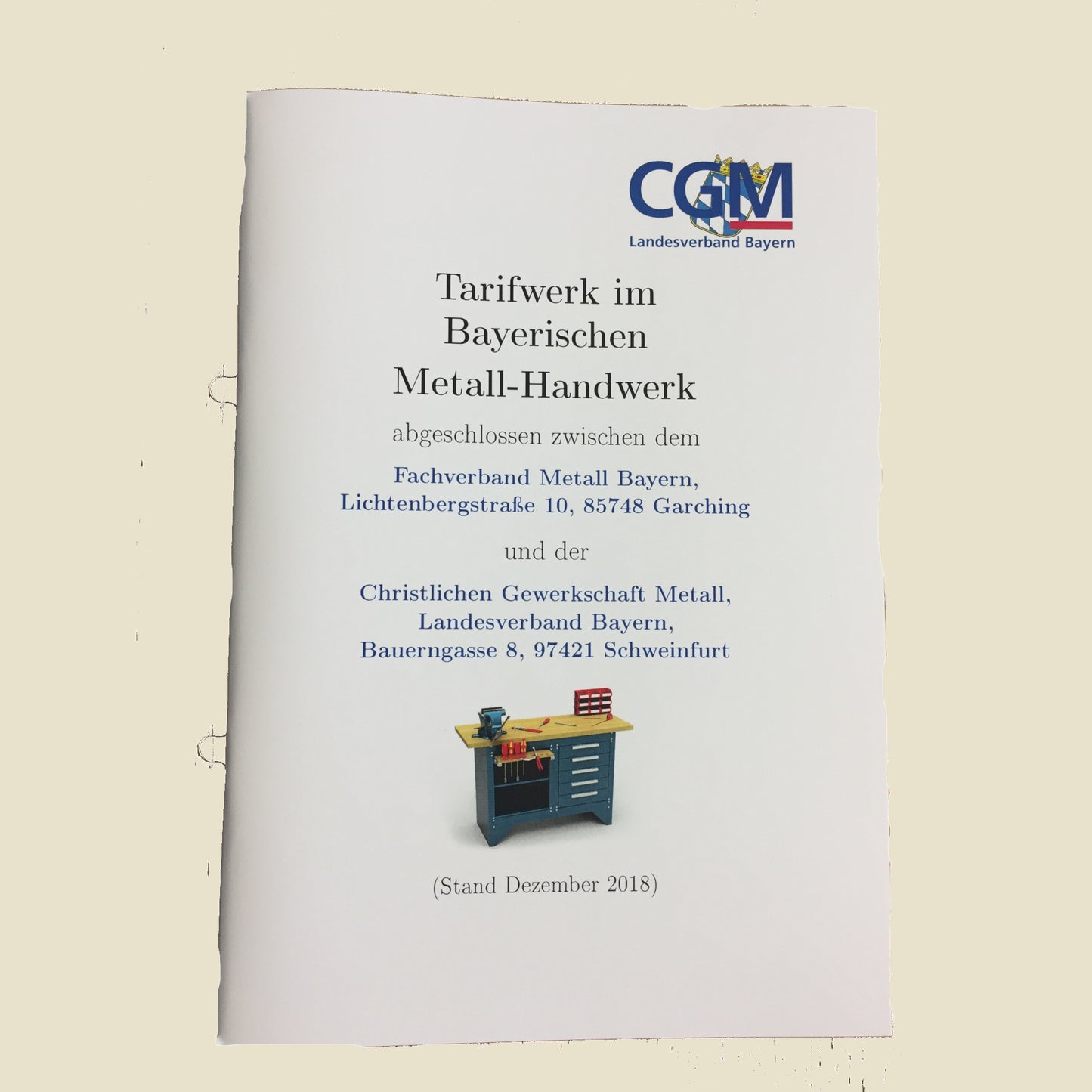 Tarifbroschüre Metallhandwerk Bayern