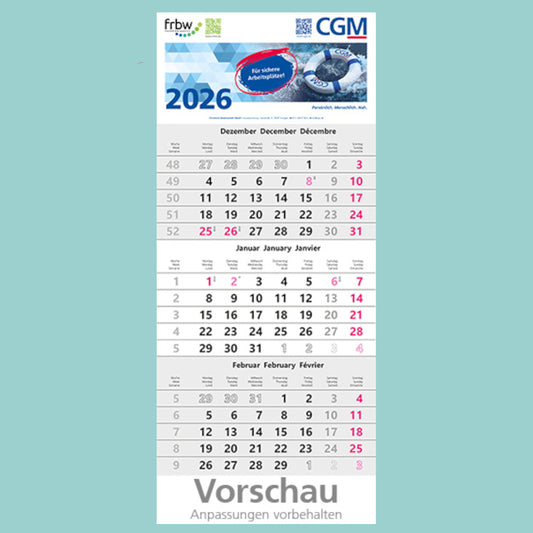 3-Monats-Kalender