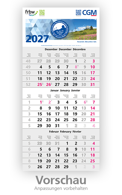 3-Monats-Kalender