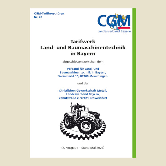 Tarifbroschüre Land- und Baumaschinentechniker-Handwerk Bayern
