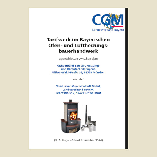 Tarifbroschüre Ofen- und Luftheizungsbauerhandwerk Bayern